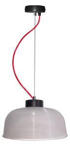 Lampa wisząca 27cm szklana/czerwony kabel Liverpool Ledea 50101288