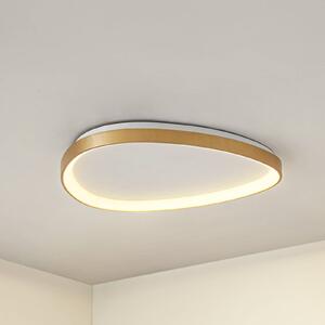 Lampa sufitowa LED Asken Lucande, możliwość ściemniania, mosiężny / złoty, salon / jadalnia, aluminium, nowoczesny
