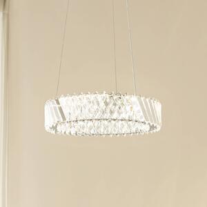 Lampa wisząca Glacis Lucande, przezroczysty / transparentny, salon / jadalnia, szkło, design