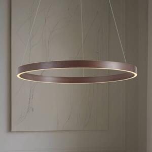Lampa wisząca Yonam Lucande, możliwość ściemniania, brązowy / rdzawy, salon / jadalnia, metal, nowoczesny