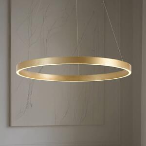 Lampa wisząca Yonam Lucande, możliwość ściemniania, mosiężny / złoty, salon / jadalnia, metal, nowoczesny