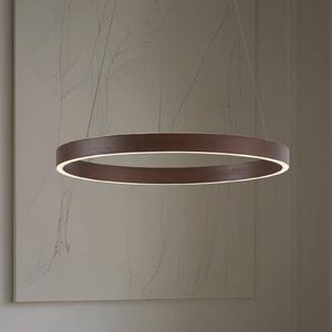 Lampa wisząca Yonam Lucande, możliwość ściemniania, brązowy / rdzawy, salon / jadalnia, metal, nowoczesny