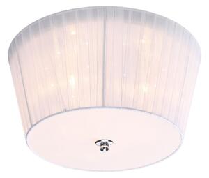 Plafon biały LED 3W + 3x40W G9 abażur z organzy Camea Candellux 98-56245