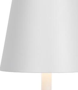 Zewnetrzna Zewnętrzna lampa podłogowa biała z diodą LED i ściemniaczem dotykowym z możliwością ładowania - Jackson Oswietlenie zewnetrzne