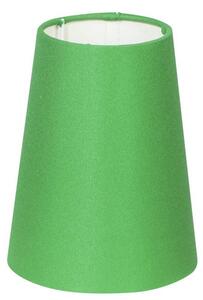 Abażur zielony stożek 15x12,5cm E14 tkanina/PCV Cone Candellux 77-10605