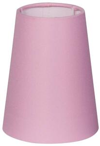 Abażur jasny różowy stożek 15x12,5cm E14 tkanina/PCV Cone Candellux 77-10476