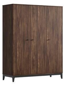 Szafa w dekorze orzecha w ciemnym naturalnym kolorze 148x190x55 cm Ilyas – Vipack