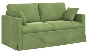 ModuÅowa kanapa aksamitna w kolorze jasnozielonym z ergonomicznym designem