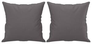Sofa 2-osobowa z poduszkami, szara, 140 cm, sztuczna skÃ³ra