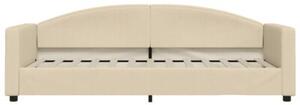 Sofa z materacem do spania, kremowa, 80x200 cm, tkanina