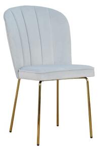 Krzesło tapicerowane Anda na złotych nogach
