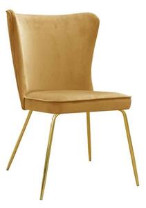 Krzesło tapicerowane Gusto na złotych nogach