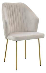 Krzesło tapicerowane France na złotych nogach (1)
