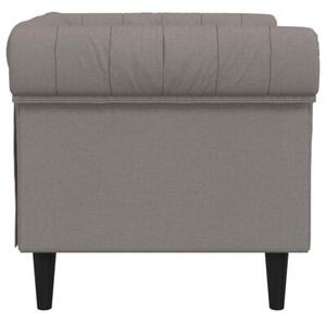 Fotel chesterfield, kolor taupe, obity tkaninÄ