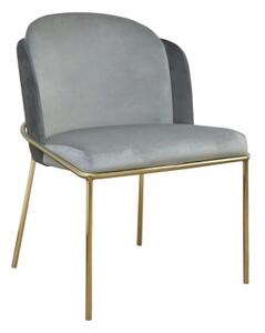 Krzesło tapicerowane Kenzo na złotych nogach