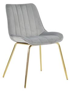 Krzesło tapicerowane Plot na złotych nogach
