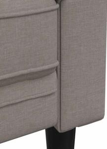Fotel chesterfield, kolor taupe, obity tkaninÄ