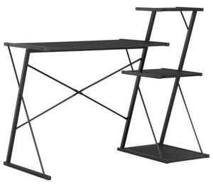 Biurko z pÃ³ÅkÄ , czarne, 116x50x93 cm