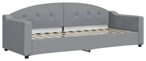 Sofa rozsuwana z szufladami, jasnoszara, 80x200 cm, tkanina
