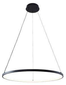 Lampa wisząca LED pierścieniowa czarna BRENO 60 cm