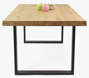 Stół do jadalni wykonany z drewna dębowego 180 x 90 cm