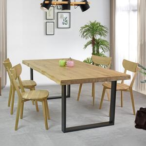 Stół do jadalni wykonany z drewna dębowego 180 x 90 cm