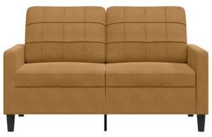 Sofa 2-osobowa, brÄ zowy, 120 cm, tapicerowana aksamitem
