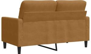 Sofa 2-osobowa, brÄ zowy, 120 cm, tapicerowana aksamitem