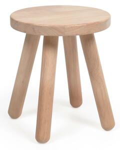 Stołek dziecięcy z drewna kauczukowego Kave Home Dilcia, ø 24 cm