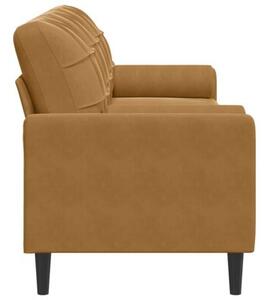 Sofa 3-osobowa z poduszkami, brÄ zowa, 210 cm, aksamit