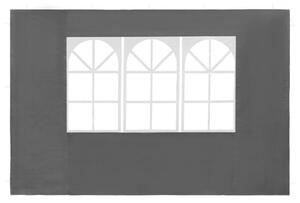 Ścianki boczne do namiotu, 2 szt., z oknem, PE, antracytowe