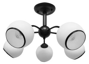 Czarno-biała lampa sufitowa ze szklanym kloszem 56x56 cm Marinen – Candellux Lighting