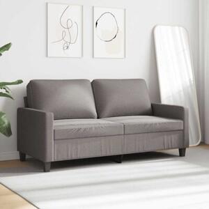 Sofa 2-osobowa, kolor taupe, 140 cm, tapicerowana tkaninÄ