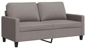 Sofa 2-osobowa, kolor taupe, 140 cm, tapicerowana tkaninÄ