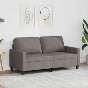 Sofa 2-osobowa, kolor taupe, 140 cm, tapicerowana tkaninÄ