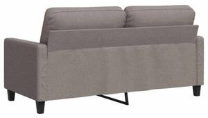 Sofa 2-osobowa, kolor taupe, 140 cm, tapicerowana tkaninÄ