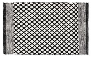 Czarno-biały dywanik łazienkowy z plastiku z recyklingu 50x80 cm Tara – Wenko