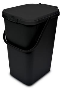 Czarny plastikowy kosz na śmieci 18 l – Addis