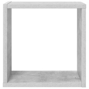 Półki ścienne kostki, 2 szt., szarość betonu, 30x15x30 cm