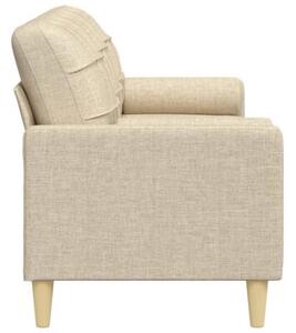 Sofa 3-osobowa z poduszkami, kremowa, 210 cm, obita tkaninÄ