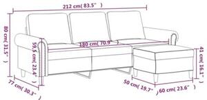 Sofa 3-osobowa z podnÃ³Å¼kiem, ciemnozielony, 180 cm, aksamit