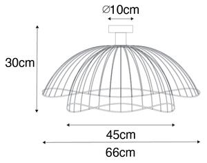 Designerska lampa sufitowa czarna 60 cm - Pua Oswietlenie wewnetrzne