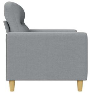 Sofa 3-osobowa, jasnoszara, 180 cm, tapicerowana tkaninÄ