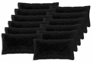Poszewka na poduszkę 12 pcs HEERLEN Czarny 40 x 80 cm Fleece PV