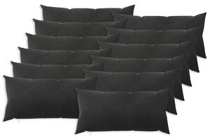 Poszewka na poduszkę 12 pcs HEERLEN Czarny 40 x 80 cm Welur