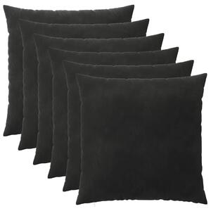Poszewka na poduszkę 6 pcs HEERLEN Czarny 80 x 80 cm Welur
