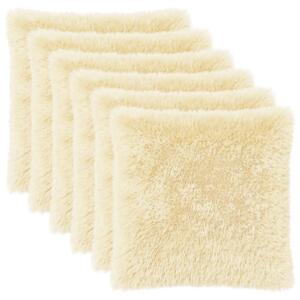 Poszewka na poduszkę 6 pcs HEERLEN kremowy 80 x 80 cm Fleece PV
