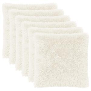 Poszewka na poduszkę 6 pcs HEERLEN Biały 80 x 80 cm Fleece PV