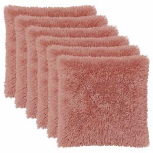 Poszewka na poduszkę 6 pcs HEERLEN różowy 80 x 80 cm Fleece PV