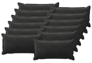 Poszewka na poduszkę 12 pcs HOUTEN Czarny 40 x 80 cm Welur